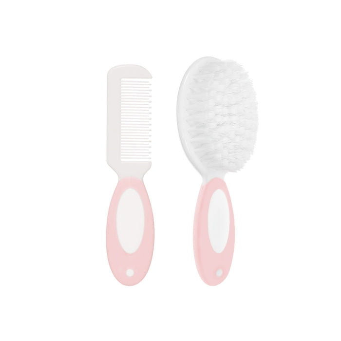 Buba Set Cepillo Y Peine De Cerdas Suaves +0M Rosa