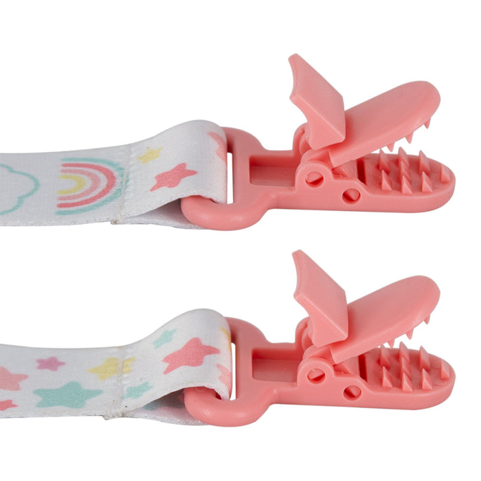 Set De 2 Sujetadores Para Chupete Buba +3M Rosa