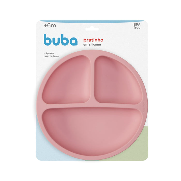 Plato De Silicona Con Ventosa Buba +6M Rosa