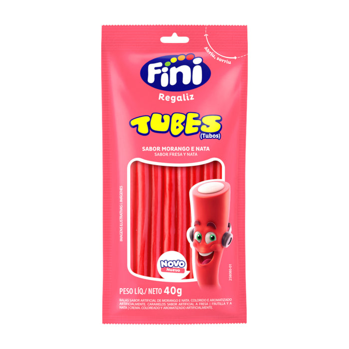 Gomitas Tubes Fini Fresa Y Nata X 40G