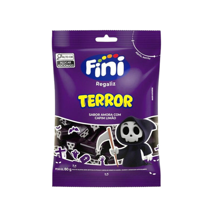 Gomitas Fini Regaliz Terror Sabor Mora Y Limoncillo X 80G