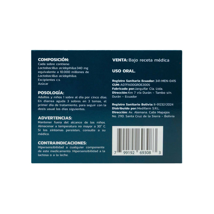 Lactoregen Lactobacillus Acidophilus 340Mg X Sobre