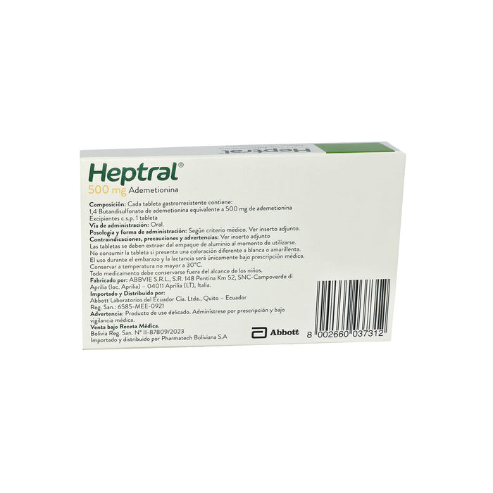 Heptral Ademetionina 500Mg X Tableta