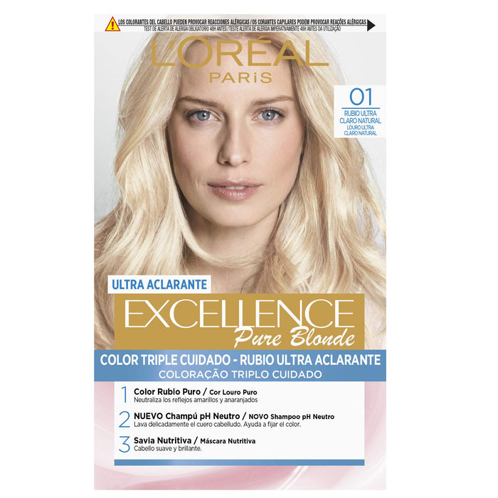 Tinte Excellence 1 Rubio Ultra Claro Natural X Unidad