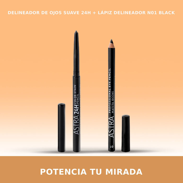 Lápiz De Ojos Astra 24H Color Stain Pencil Black