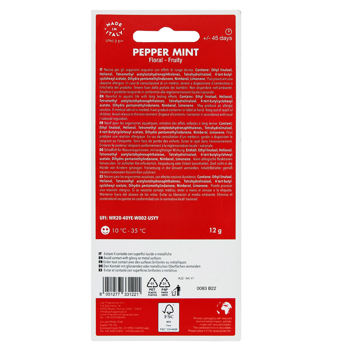 Ambientador Para Auto Cesare Pepper Mint X Unidad