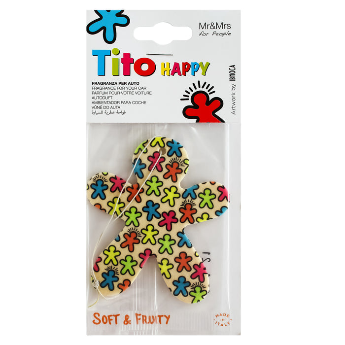 Tito Happy Fragancia Para Auto Soft & Fruity X Unidad