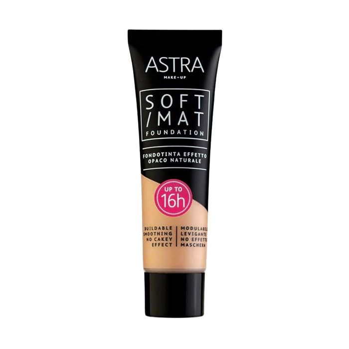 Envase de Base de Maquillaje Astra Soft Mat Foundation N03 Sand de 30ml.