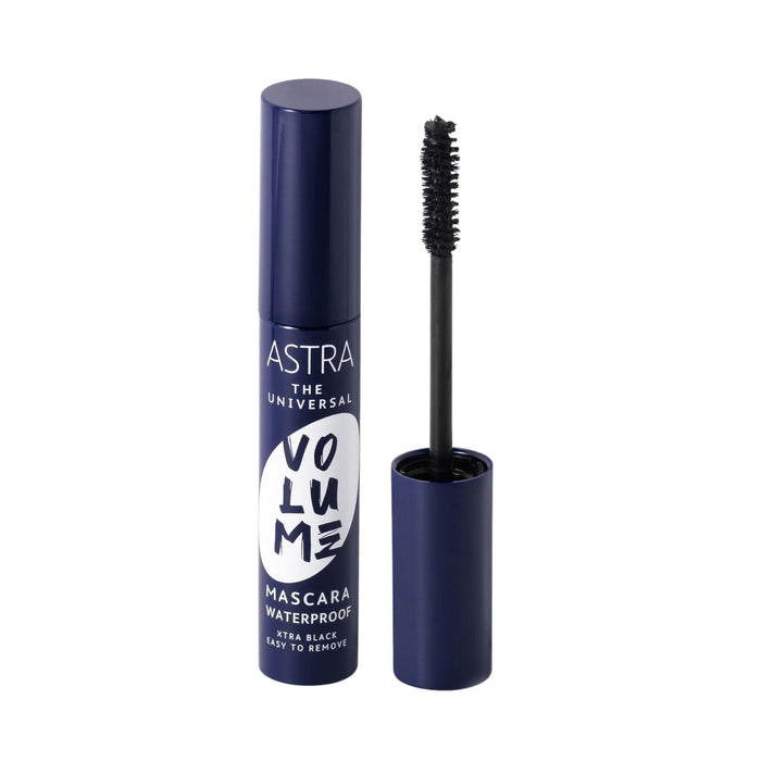 Envase de Máscara de Pestañas Astra Volume Mascara Waterproof N01 Black de 13ml.