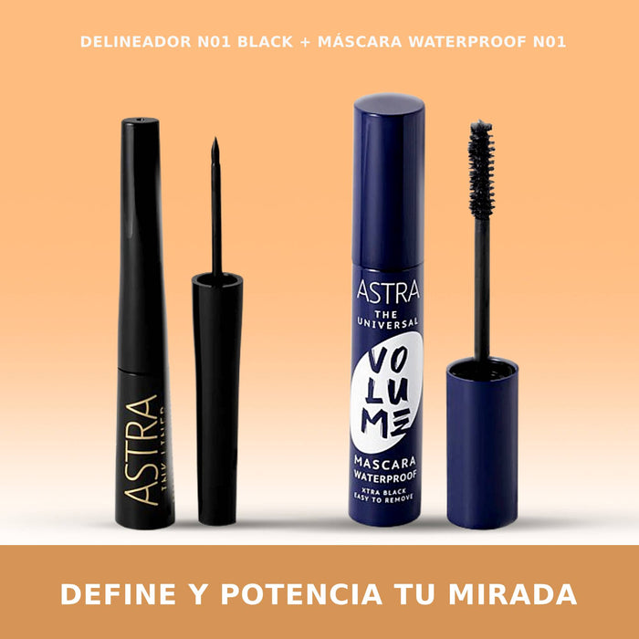 Delineador Líquido Astra Ink Liner Nro. 01 Black X 6Ml