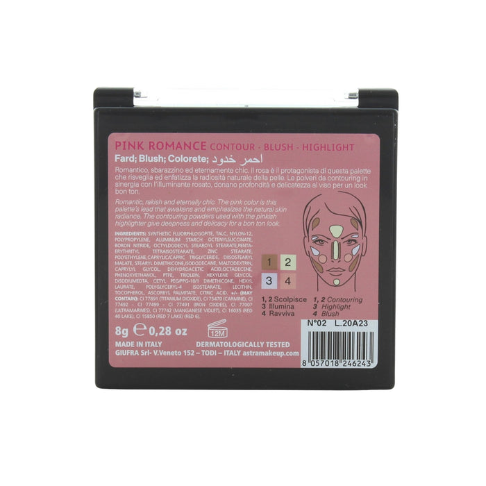 Polvo Compacto Astra The Romance Palette N02 Pink X 8G