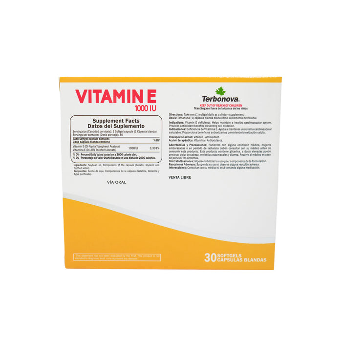 Vitamin E 1000Ui X Capsula Blanda