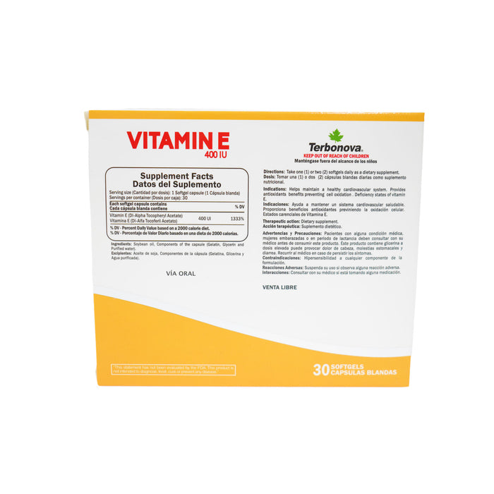 Vitamin E 4000Ui X Capsula Blanda