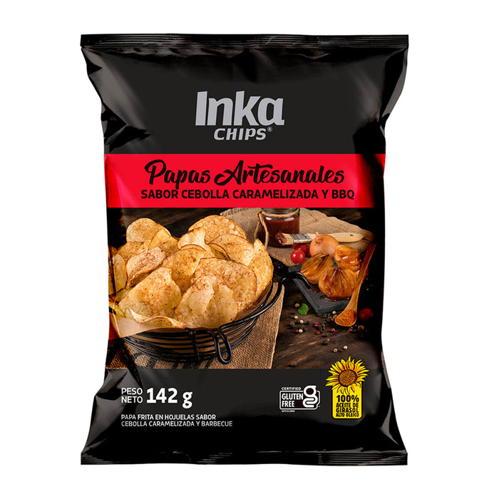 Inka Chips Papas Artesanales Cebolla Caramelizada Y Bbq X 142G