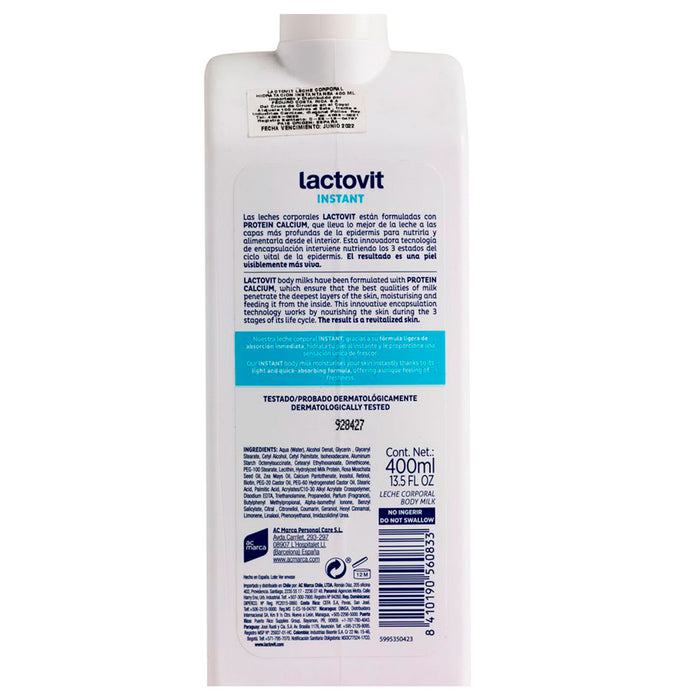 Lactovit Instant Body Milk Normal-Grasa X 400Ml