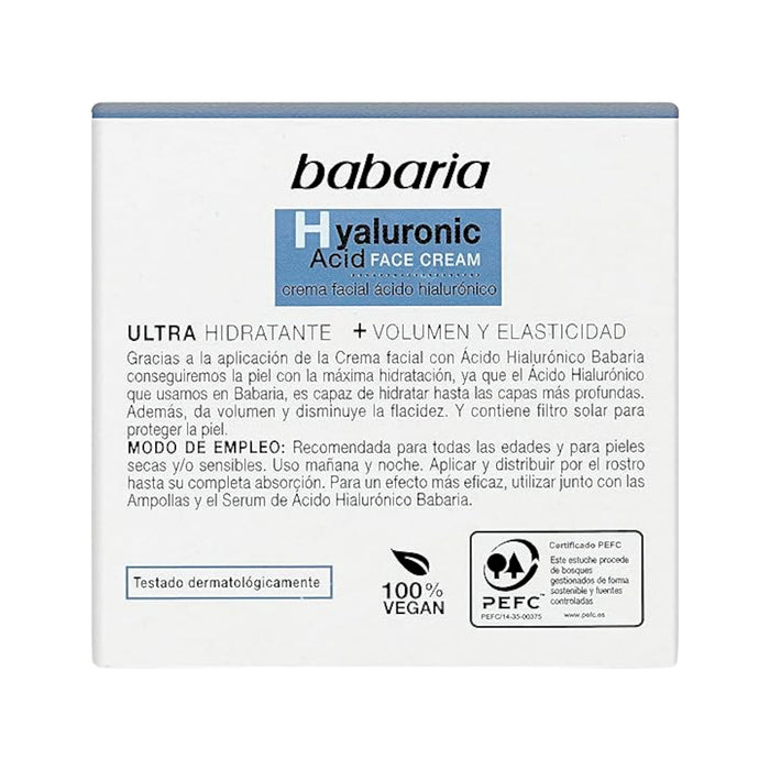Babaria Crema Facial Hyaluronic Acid X 50Ml