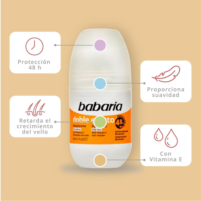 Desodorante Babaria Roll On Doble Efecto X 50Ml