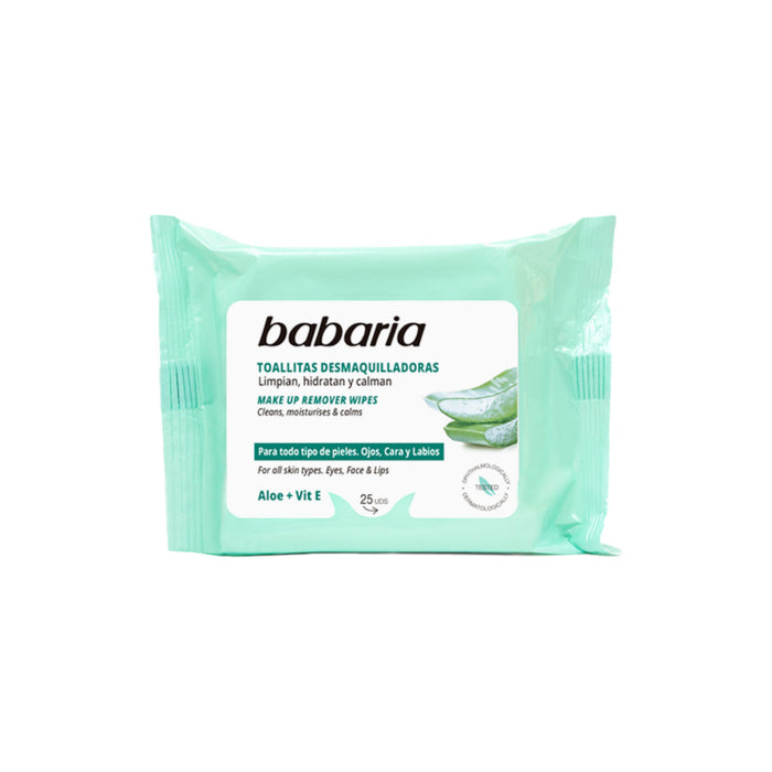 Toallitas Desmaquilladora Babaria Aloe+Vit E X 25 Unidades