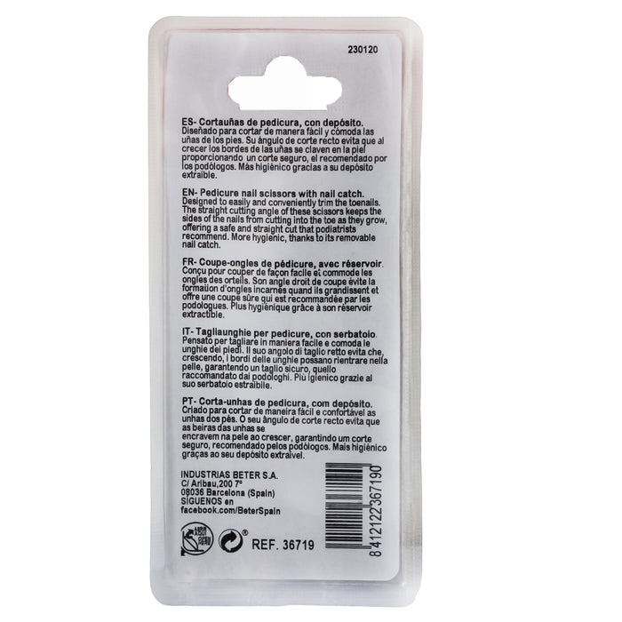 Beter Cortauñas De Pies Con Deposito Corte Recto