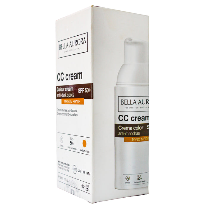 Bella Aurora Protector Solar Antimanchas Con Color Tono Medio Spf50 X 30Ml