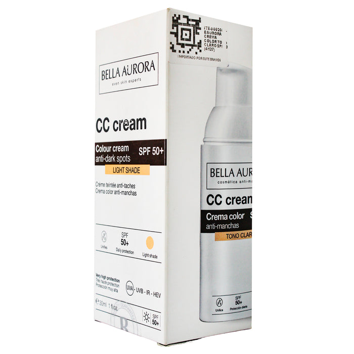 Bella Aurora Protector Solar Con Color Tono Claro Spf50 X 30Ml