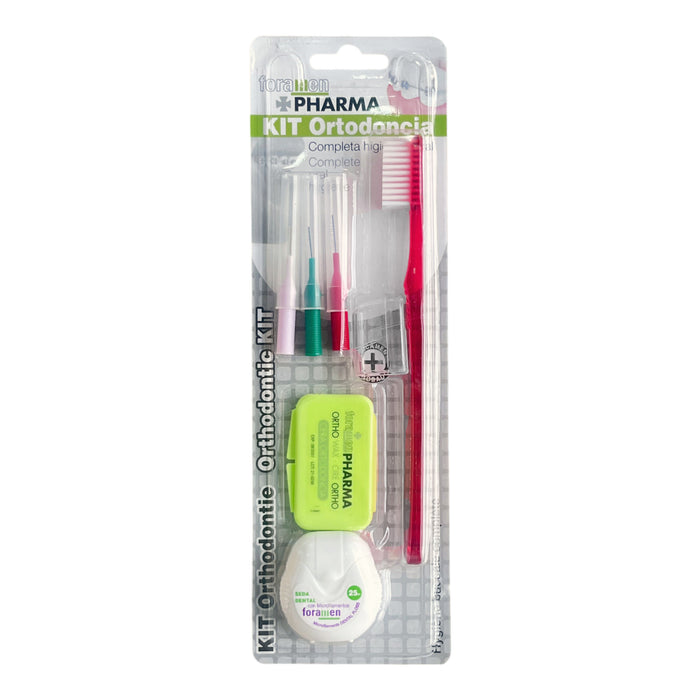 Cepillo + Cera + Interdental + Seda Foramen Kit De Ortodoncia