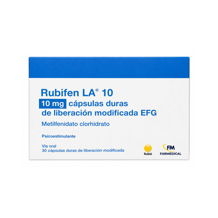 Rubifen La Metilfenidato 10Mg Psico X Cápsula Liberación Modificada