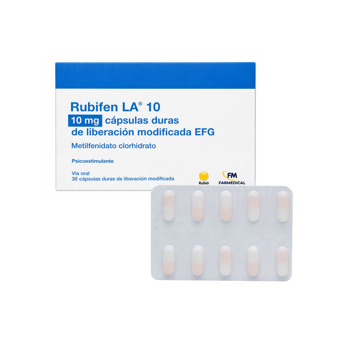Rubifen La Metilfenidato 10Mg Psico X Cápsula Liberación Modificada