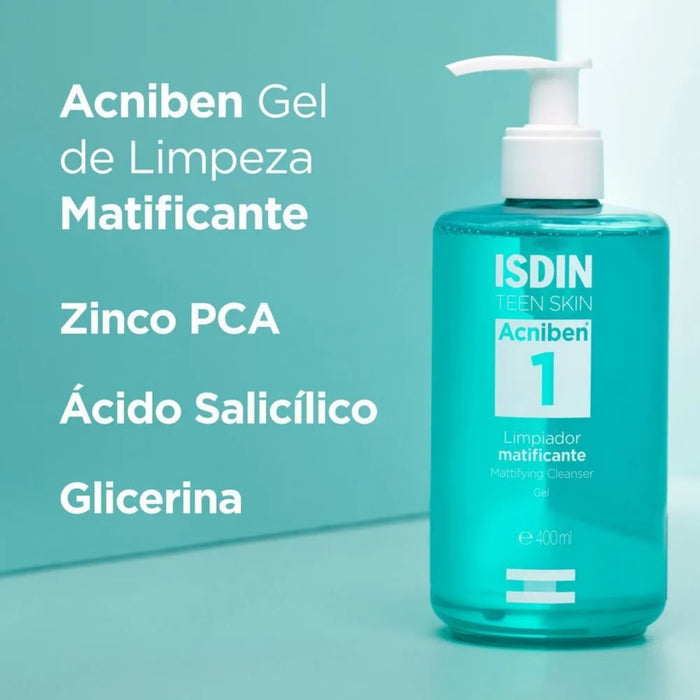 Limpiador Matificante Gel Isdin Acniben 1 X 400Ml