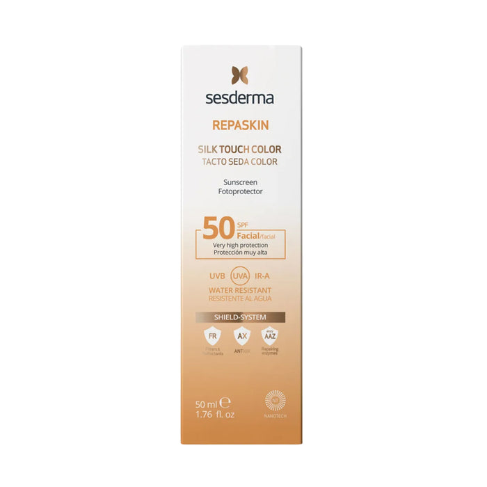 Fotoprotector Sesderma Repaskin Spf 50 Facial Tacto Seda Color X 50Ml