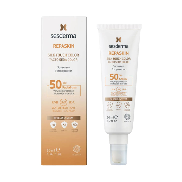 Fotoprotector Sesderma Repaskin Spf 50 Facial Tacto Seda Color X 50Ml