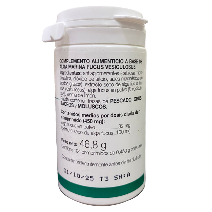 La Justicia Algas Sabor Limon Frasco X 104 Comprimidos