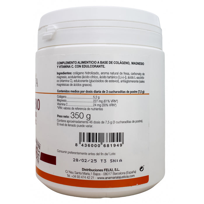 La Justicia Colageno Con Magnesio Y Vitamina C Sabor Fresa X 350G