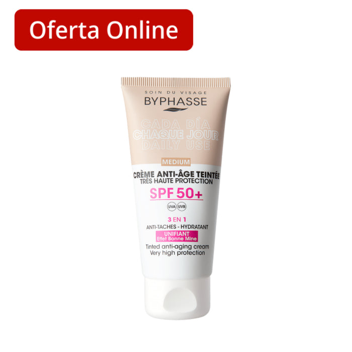 Crema Facial Byphasse Fps50+ Anti-Edad Medium X50ml