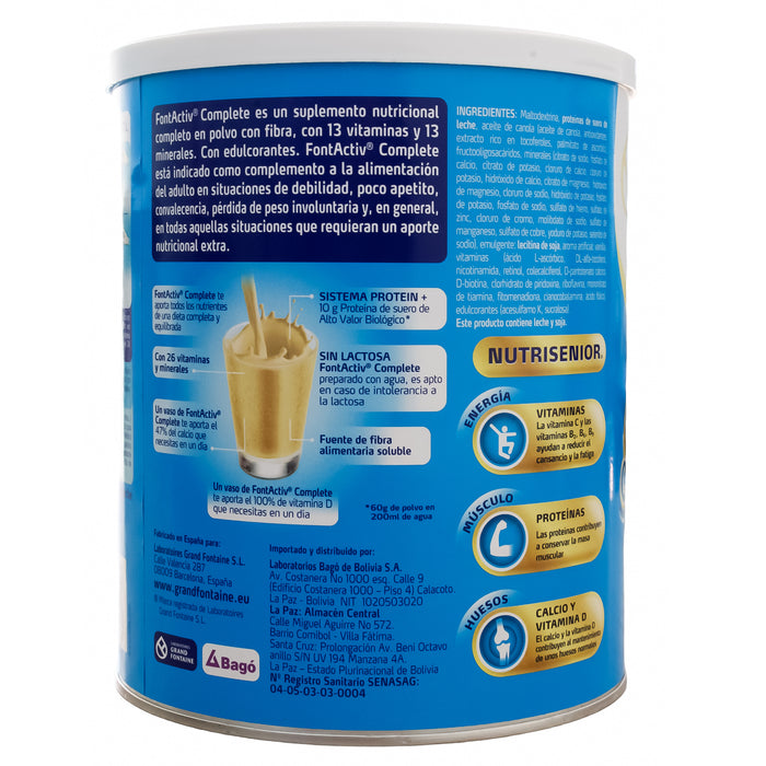 Fotactiv Complete Vainilla Suplemento Nutricional X 800G