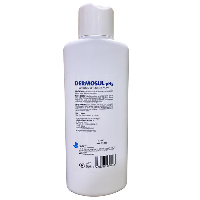 Unipharma Dermosul Ph5 Detergente Acida Solucion X 750Ml