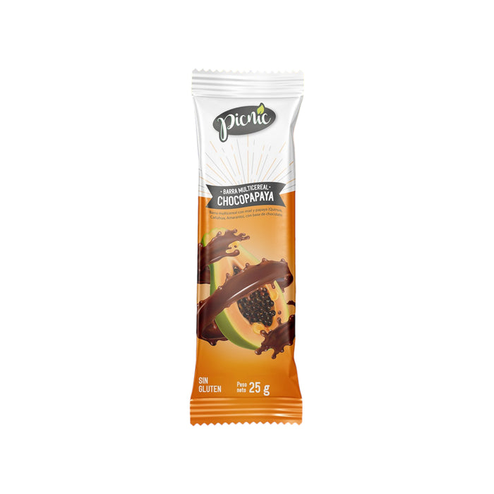 Barra De Cereal Picnic Choco Papaya Pack X 6 Unidades