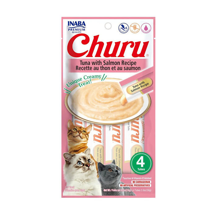 Alimento Húmedo Para Gato Inaba Churu Atún Con Salmón X 56G
