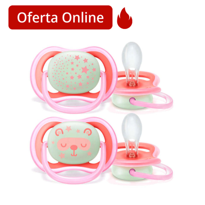 Chupete Ultra Air Avent 6-18 Meses X 2 Unidades