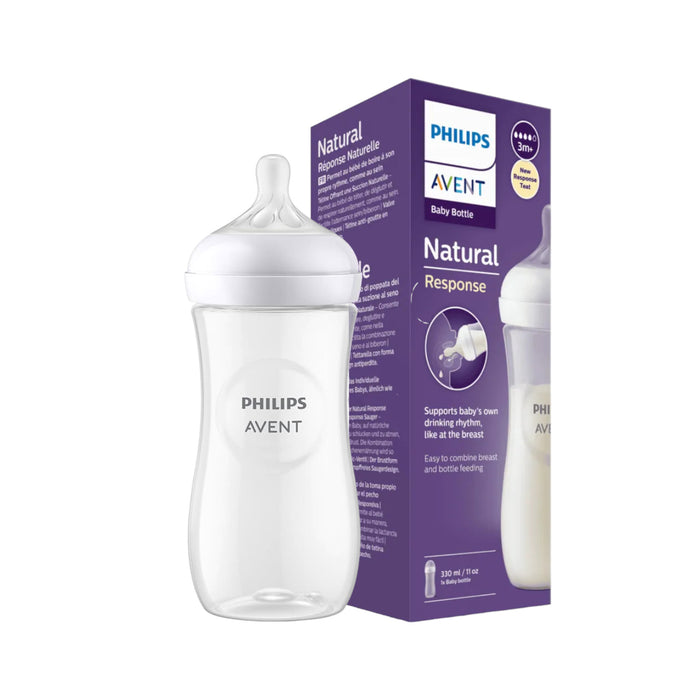 Mamadera Respuesta Natural Avent 3M Blanca X 330Ml