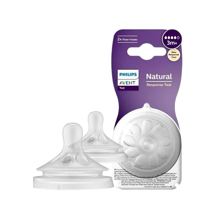 Tetina Natural Flujo 4 Respuesta Avent 3 Mx 2 Unidades