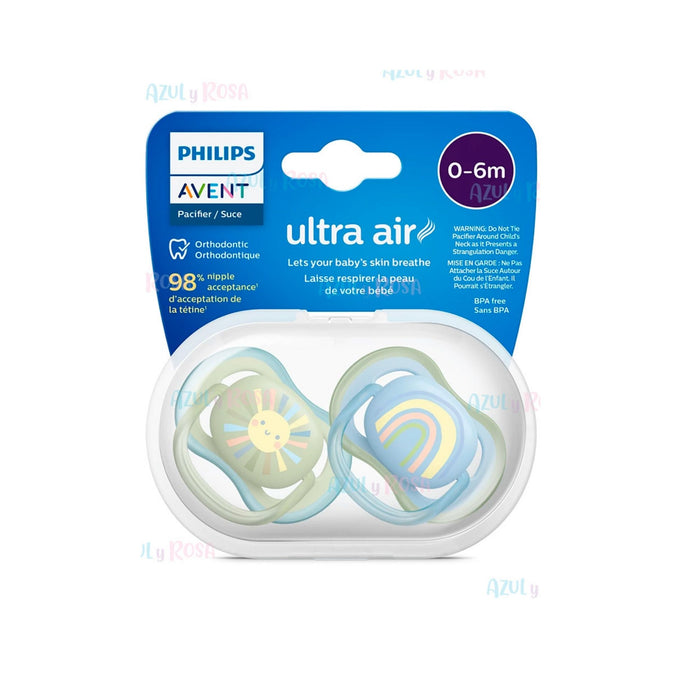 Chupete Avent Ultra Air 0-6M Niño Scf085/58 X 2 Unidades