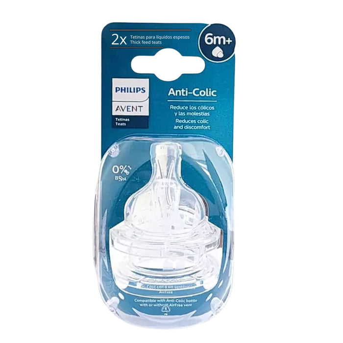 Tetina Anti-Colic Avent 6M+ X 2 Unidades