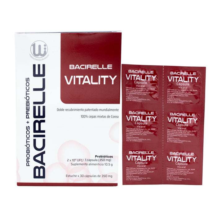 Bacirelle Vitality Probióticos / Prebióticos X Capsulas