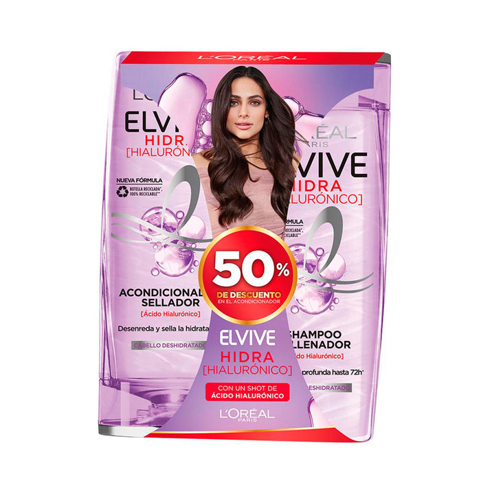 Elvive Pack Shampoo+Acond 370Ml Hidra Hialuronico
