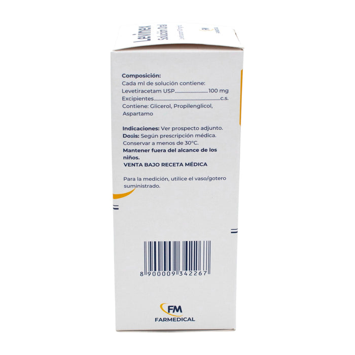 Levinex Levetiracetam 100Mg/Ml Solución Oral X 200Ml