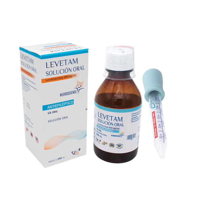 Levetam 100Mg/Ml Levetiracetam Solución Oral X 200Ml