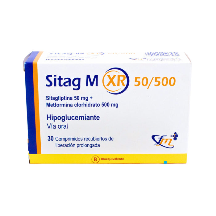 Sitag M Xr Sitagliptina / Metformina 50/500 X Comprimido De Liberación Prolongada