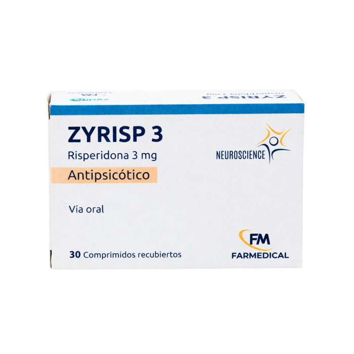 Zyrisp 3Mg Risperidona X Comprimido