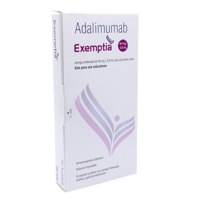 Exemptia 40Mg Adalimumab Uso Subcutaneo X Jeringa Prellenada 0.8Ml